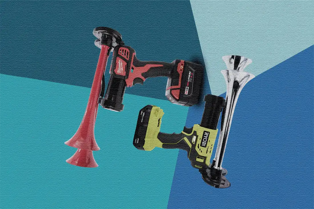 Train horn drill dual compact with remote control