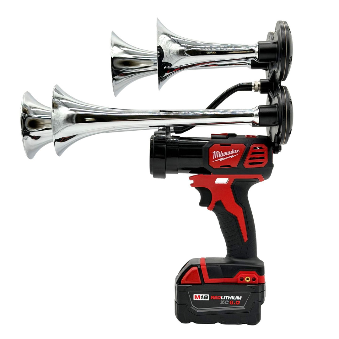 Train Horn for Milwaukee Batteries – Quad – Without Remote