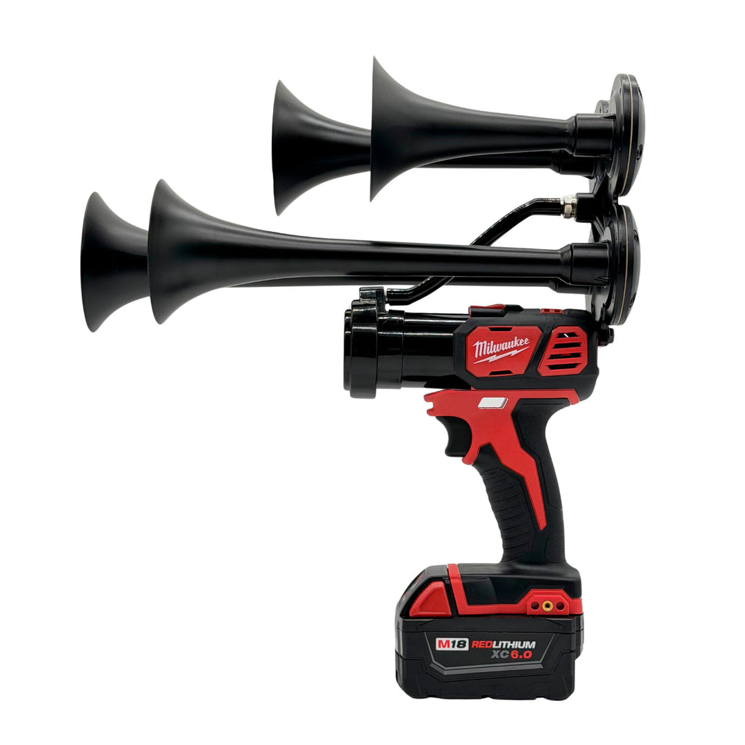 Train Horn for Milwaukee Batteries – Quad – Without Remote
