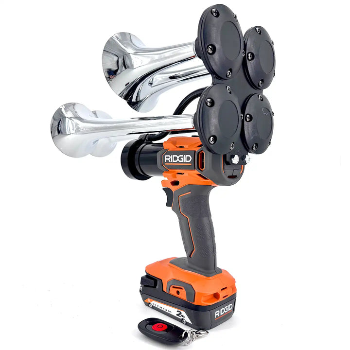 Ridgid Impact Train Horn Chrome Quad with Remote