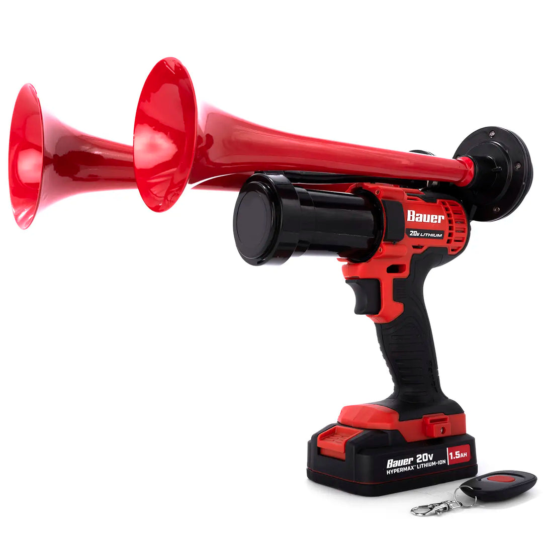 Cordless Bauer Compact Dual train horn 20V handheld boss gun style premium air horn