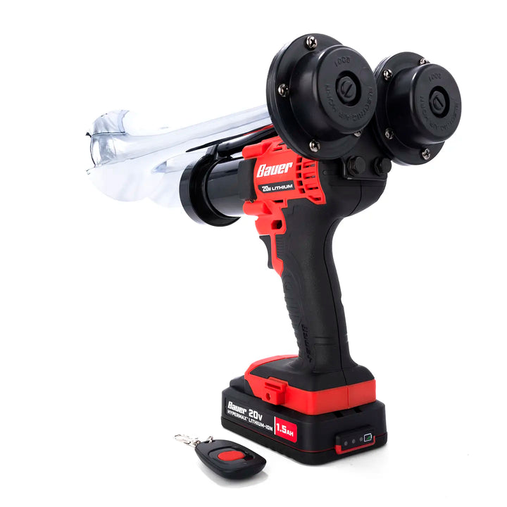 Compact Bauer Dual train horn air horn design with two trumpets and remote control