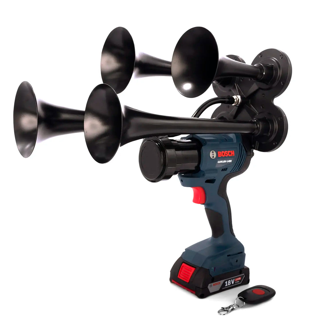 Handheld Bosch Core Quad train horn drill 4 trumpet model ready to use out of the box