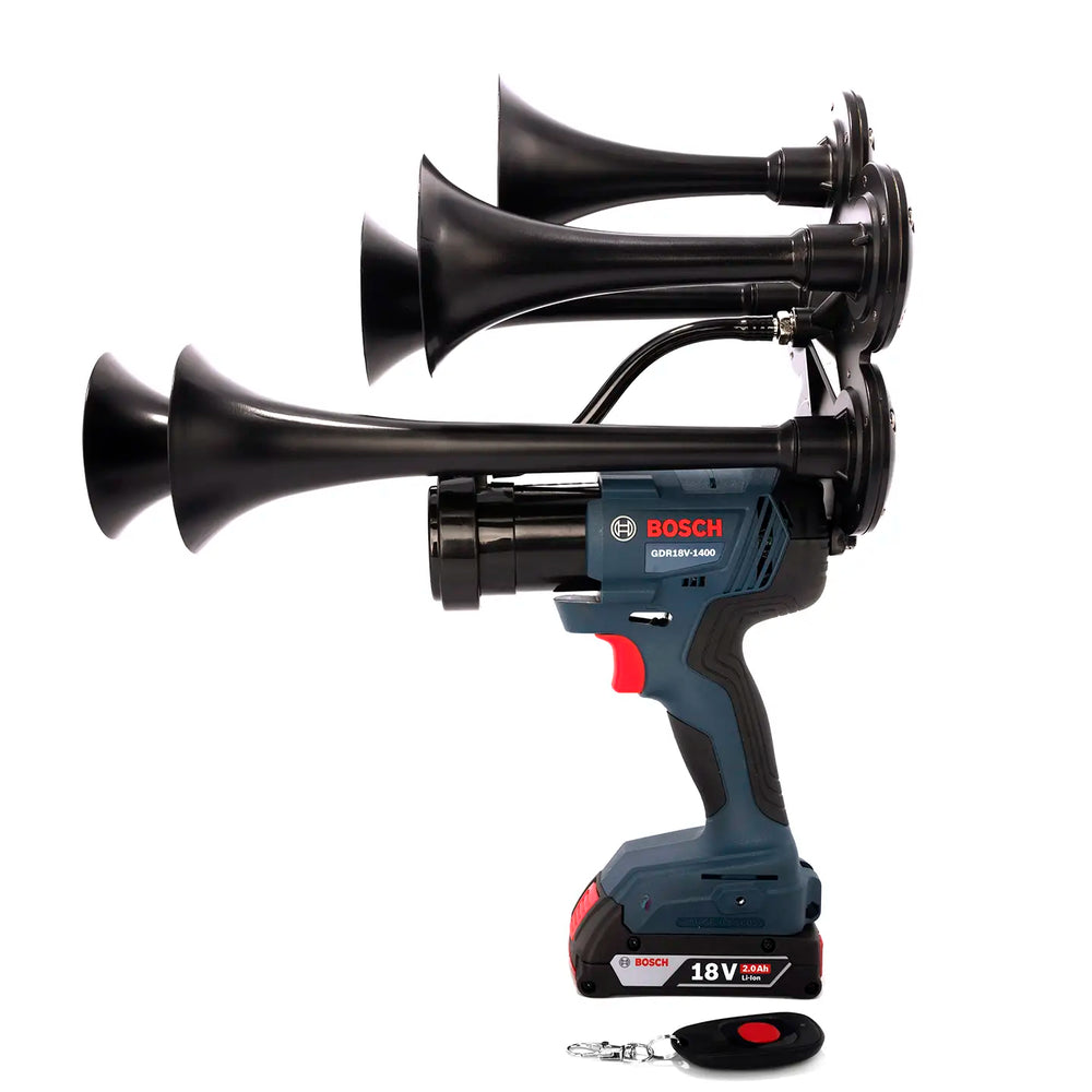 Portable Bosch 18V cordless train horn Thunderstrike 5 trumpet handheld premium air horn