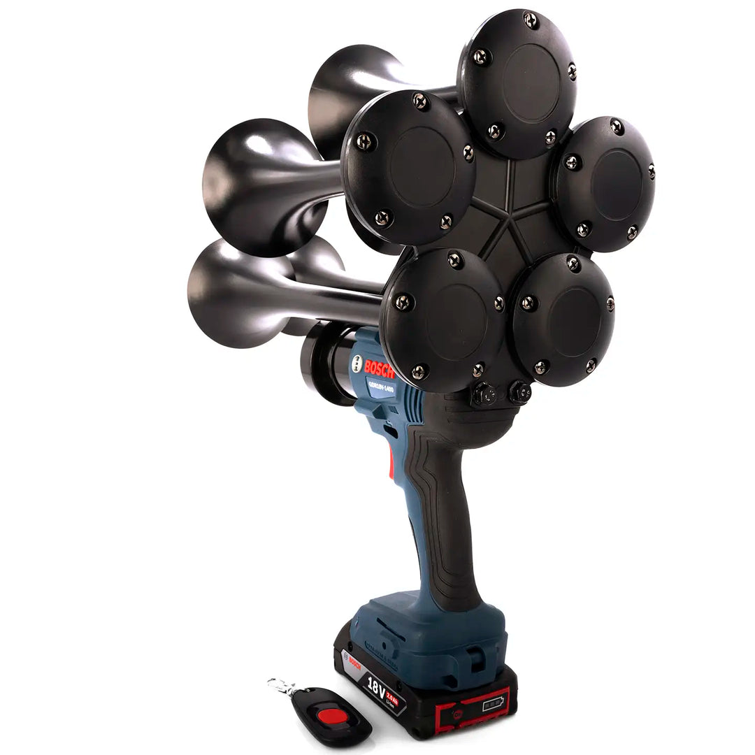 Handheld Bosch Thunderstrike train horn drill 5 trumpet model ready to use out of the box 140dB