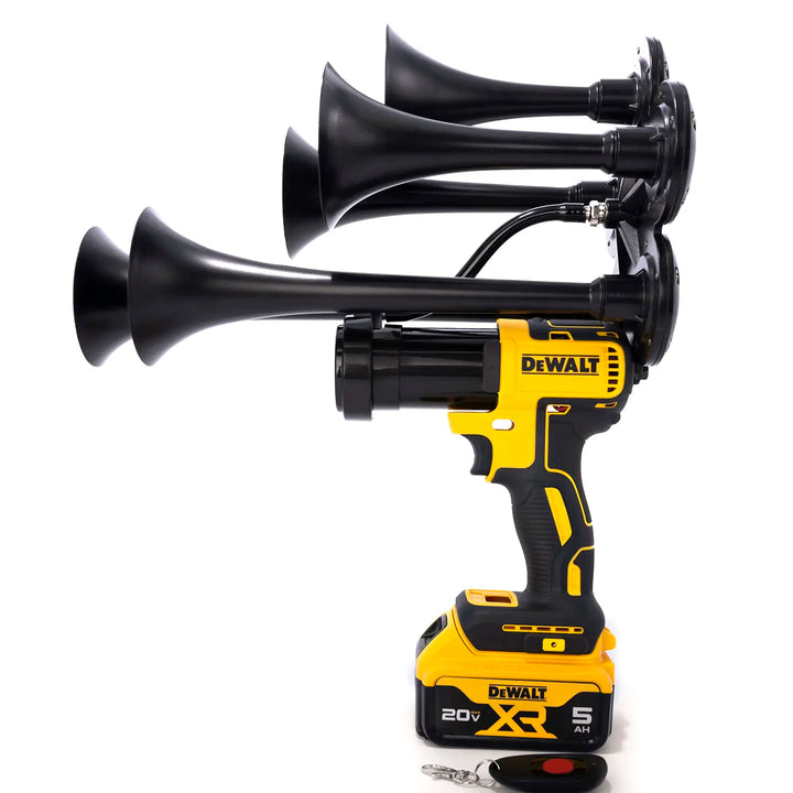 DeWalt train horn drill Thunderstrike 5-Trumpet Model with boss gun design and remote control