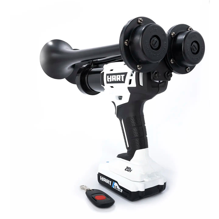 Handheld Hart Compact Dual black air horn drill boss gun style built for loud performance