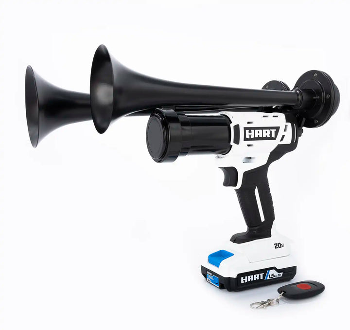 Impact Train Air Horn Compatible with Porter Cable batteries Black