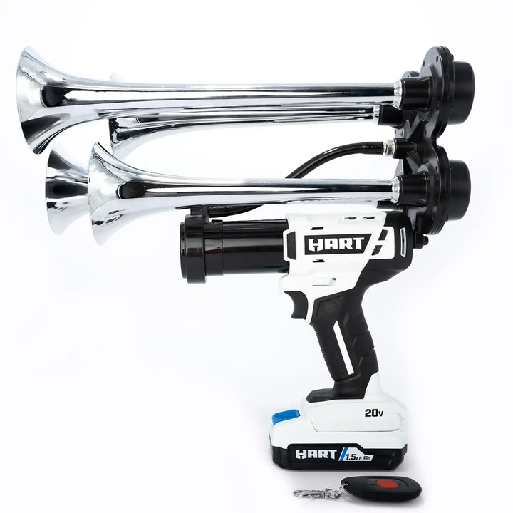 Impact Train Air Horn Compatible with Hart batteries and Remote control Chrome
