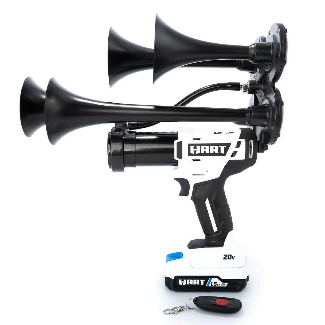 Impact Train Air Horn Compatible with Hart batteries Quad Black
