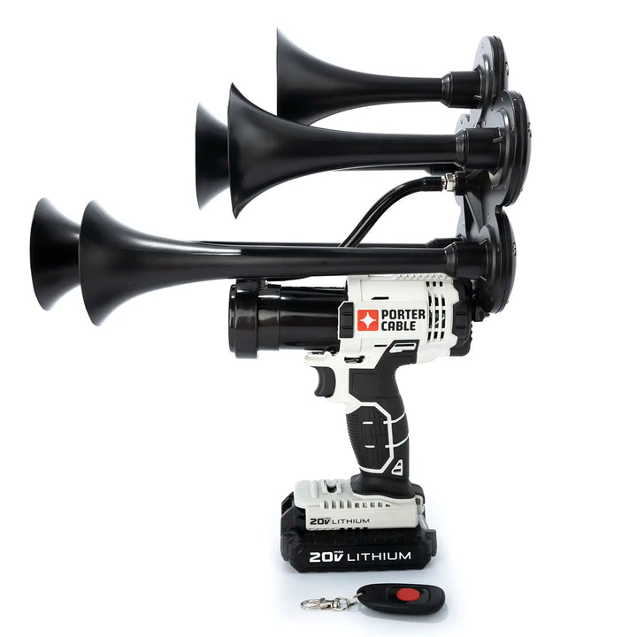 Impact Train Air 5 trumpet Horn Compatible with Porter Cable batteries Black