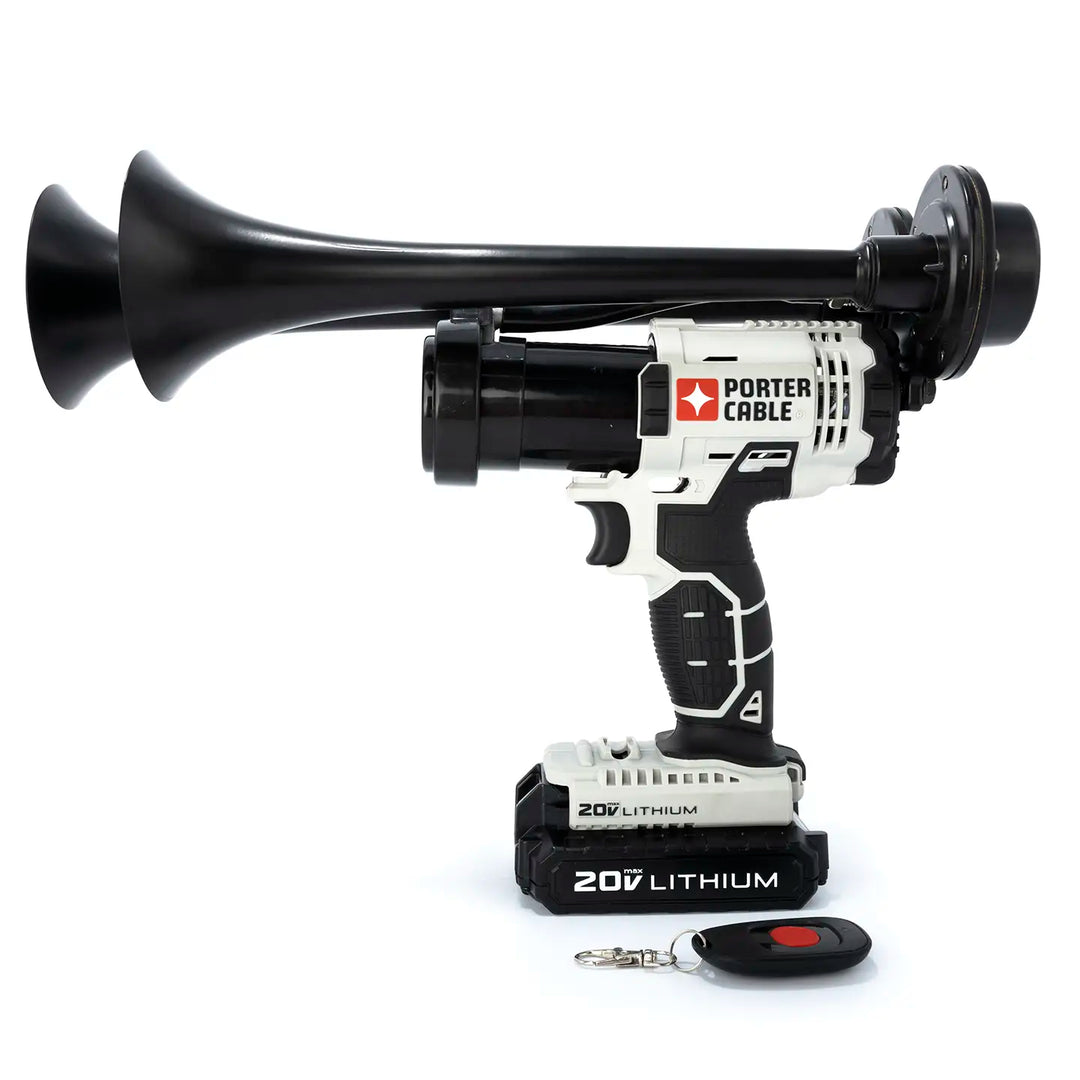 Impact Train Air Dual Horn Compatible with Porter Cable batteries Black