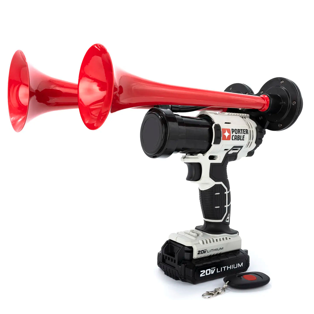 Impact Train Air Dual Horn Compatible with Porter Cable batteries Red