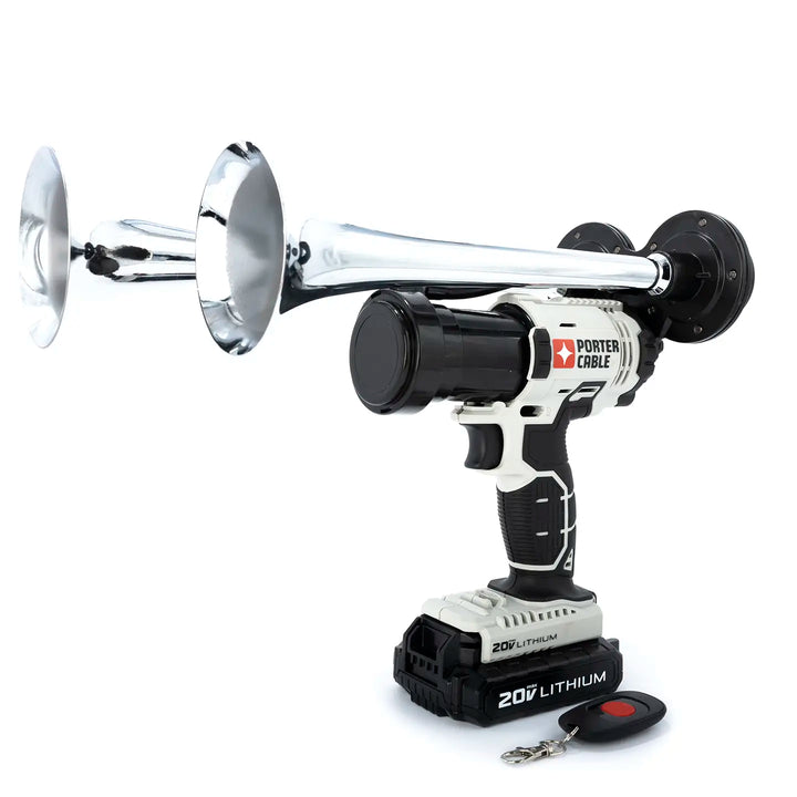 Impact Train Air Dual Horn Compatible with Porter Cable batteries Chrome