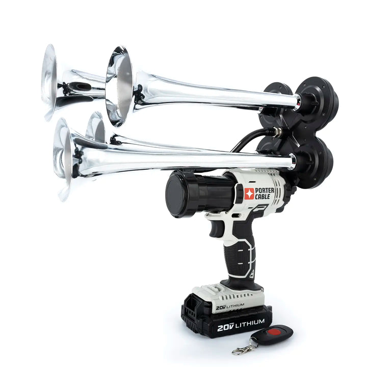 Impact Train Air Quad Pro Horn Compatible with Porter Cable batteries Chrome