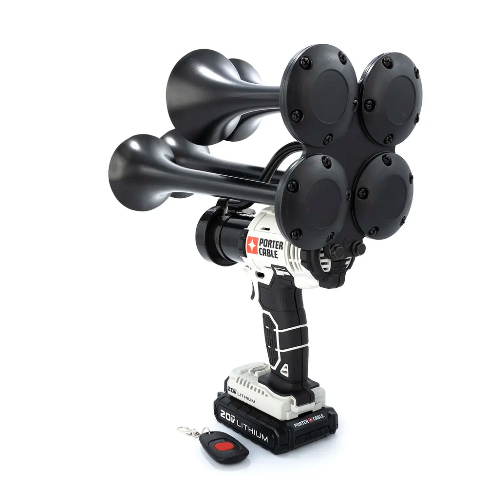 Impact Train Air Quad Horn Compatible with Porter Cable batteries Black