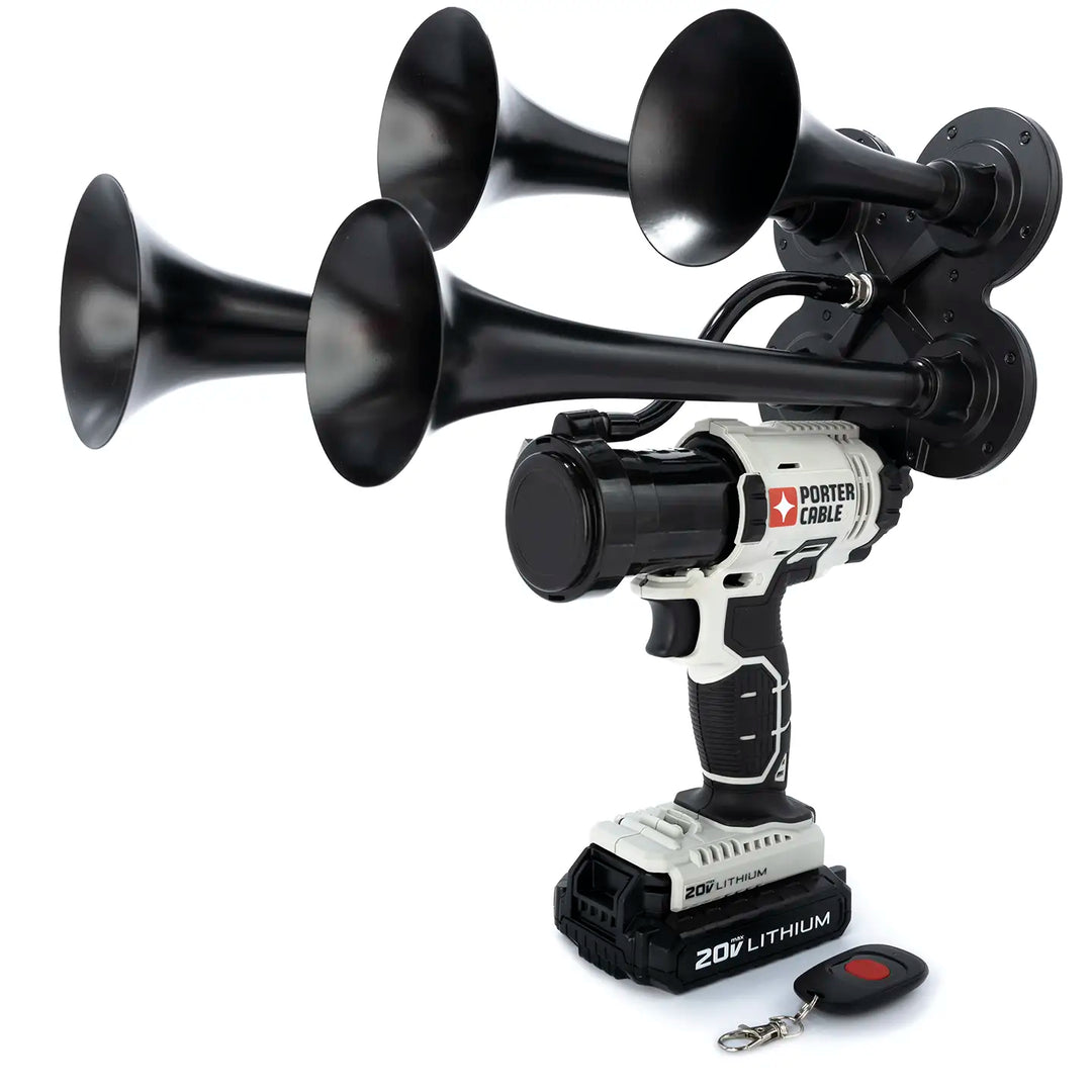 Impact Train Air Quad Horn Compatible with Porter Cable batteries Black