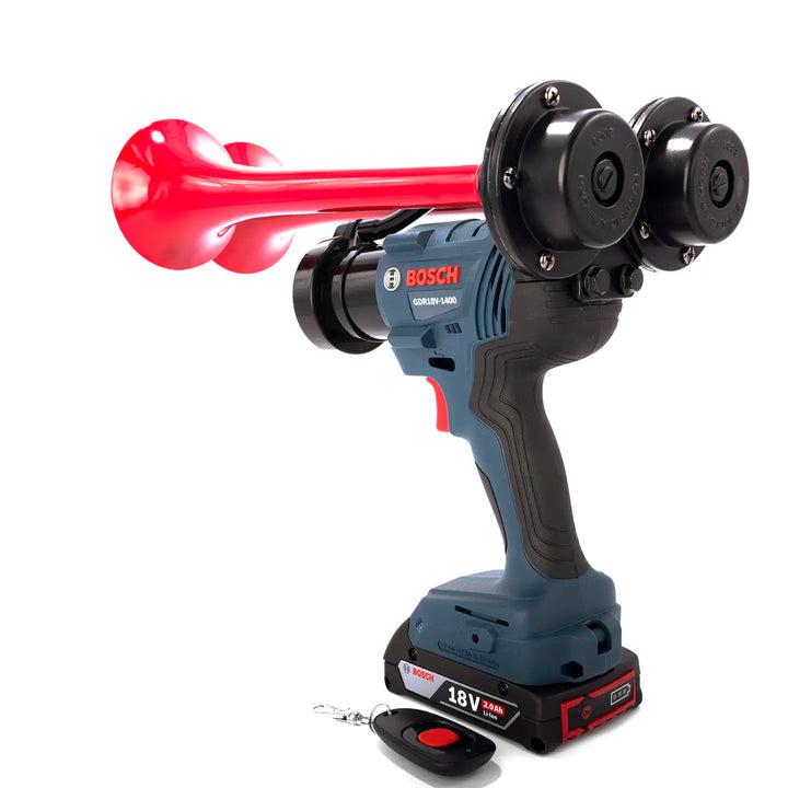 Train Horn for Bosch Batteries Dual red train horn 18V cordless handheld air horn 