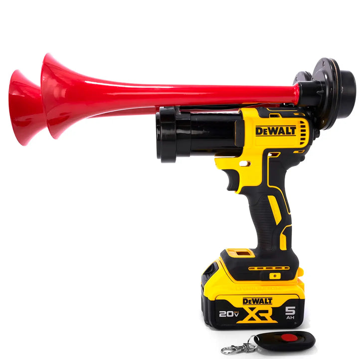 Impact Train Air Horn Drill for Dewalt Batteries Dual Red with Remote Control