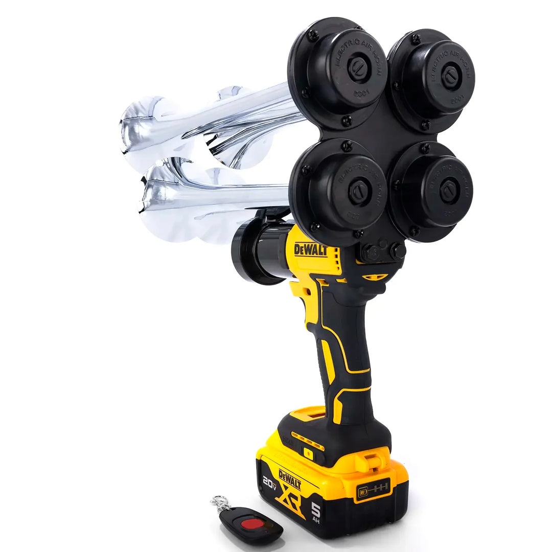 Impact Train Air Horn Drill for Dewalt Batteries Quad Pro Chrome Premium with Remote Control