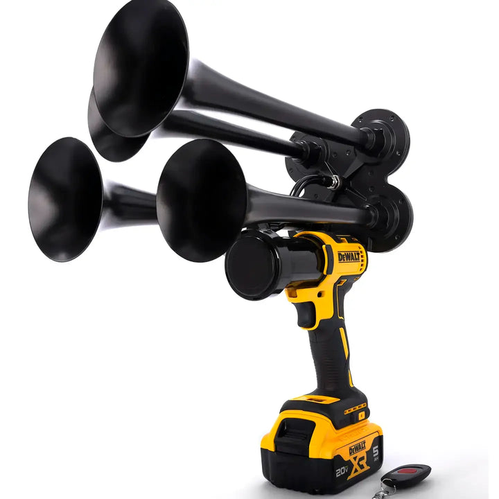 Impact Train Air Horn Drill for Dewalt Batteries Quad Pro Black with Remote Control