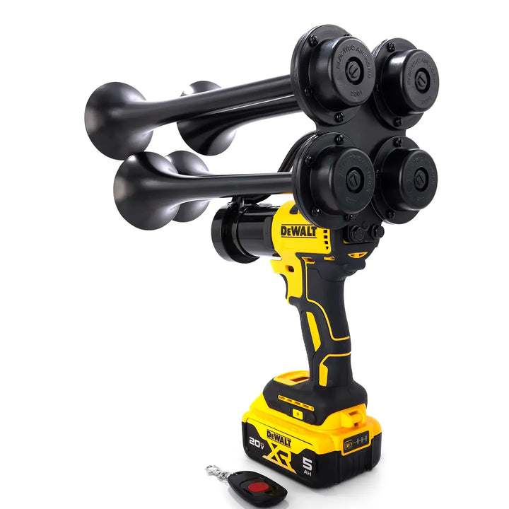Impact Train Air Horn Drill for Dewalt Batteries Quad Pro Black with Remote Control