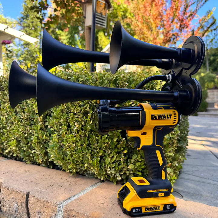  Impact Train Air Horn Drill for Dewalt Batteries Quad Black with Remote Control