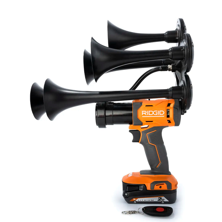 Portable Air Horn compatible with Ridgid 18V cordless train horn
