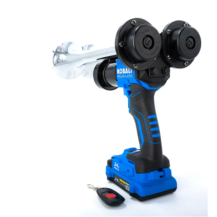 Kobalt Compact Dual silver train horn portable 24V drill-based air horn ready to use out of the box