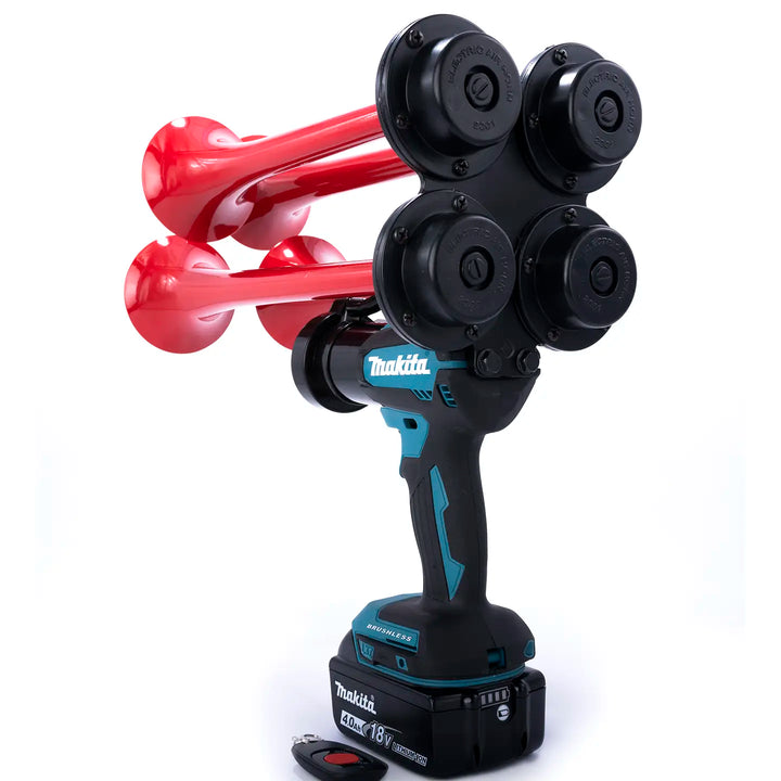 Makita 18V cordless train horn Pulsefire Extreme with red and desig
