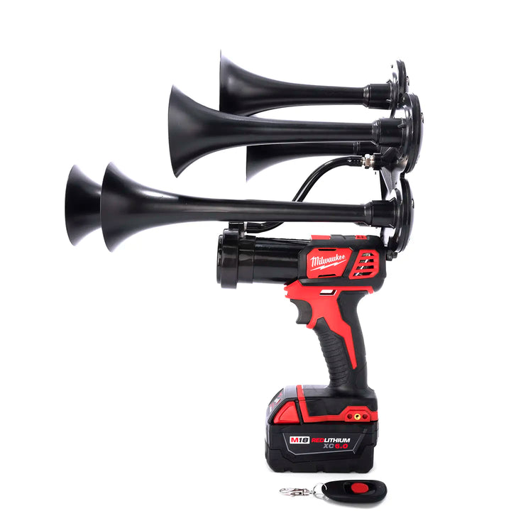 Milwaukee train horn drill Thunderstrike 5-Trumpet Model with boss gun design and remote control in black color