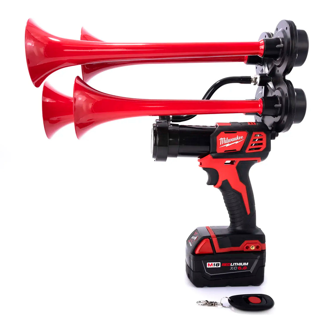 Milwaukee red extreme train horn drill premium extreme boss gun style ready for instant use