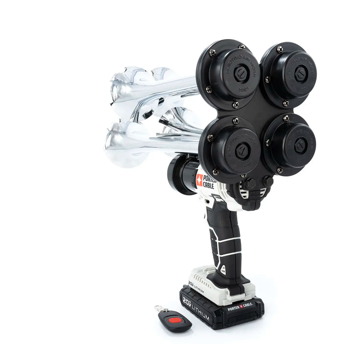 Porter Cable Pulsefire Premium Extreme silver train horn drill portable 20V air horn ready to use out of the box 150dB