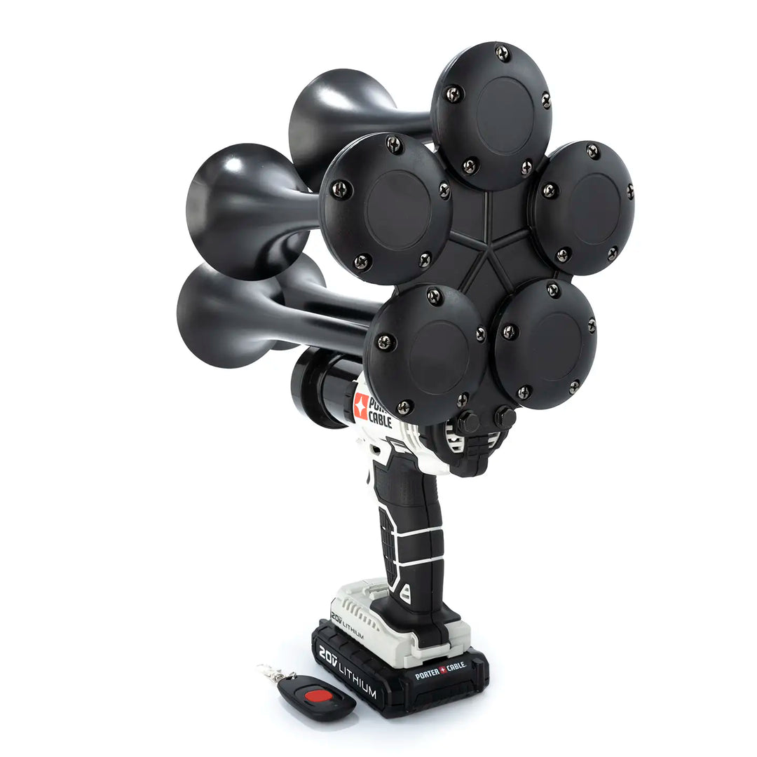 Handheld Porter Cable Thunderstrike train horn drill 5 trumpet model ready to use out of the box 140dB