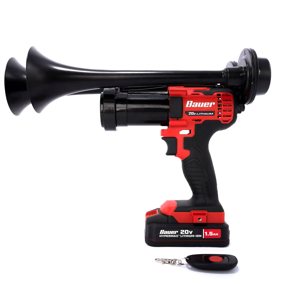 Train Horn for Bauer Batteries | Portable Compact Dual train horn 20V cordless air horn 