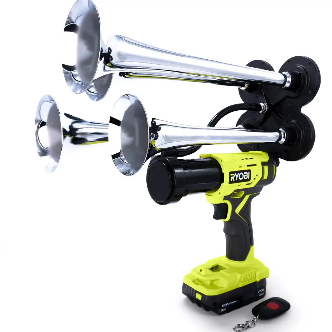 Train Horn for Ryobi Batteries | handheld impact train air horn premium extreme model with powerful output