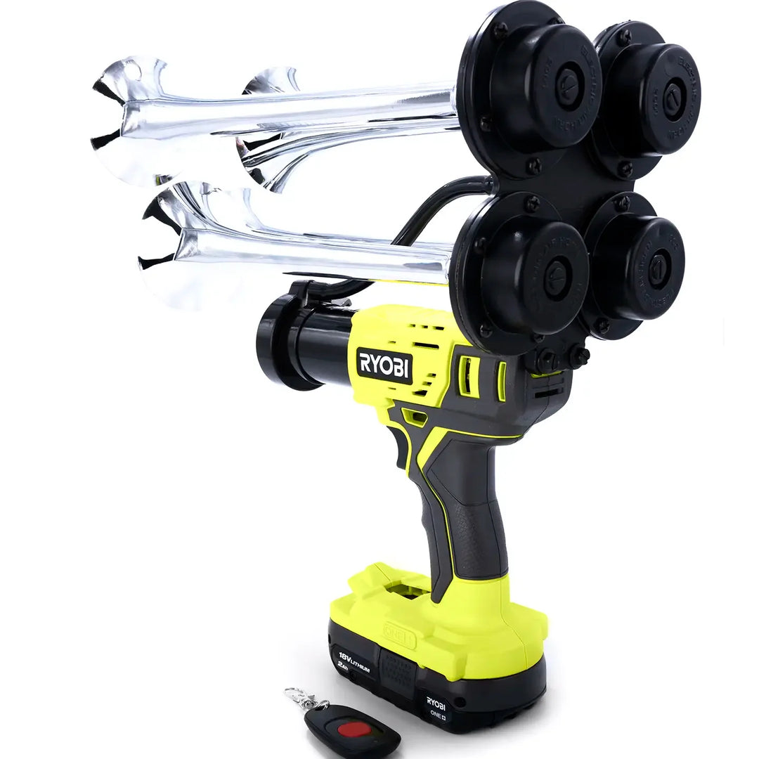 Train Horn for Ryobi Batteries | Cordless quad pro Premium Extreme Edition train horn drill with remote and compact body