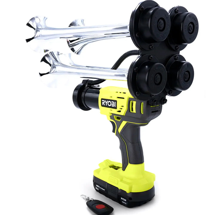 Train Horn for Ryobi Batteries | Cordless quad pro Premium Extreme Edition train horn drill with remote and compact body